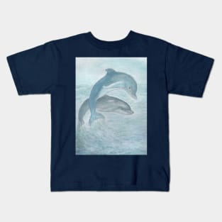 Swimming with dolphins Kids T-Shirt